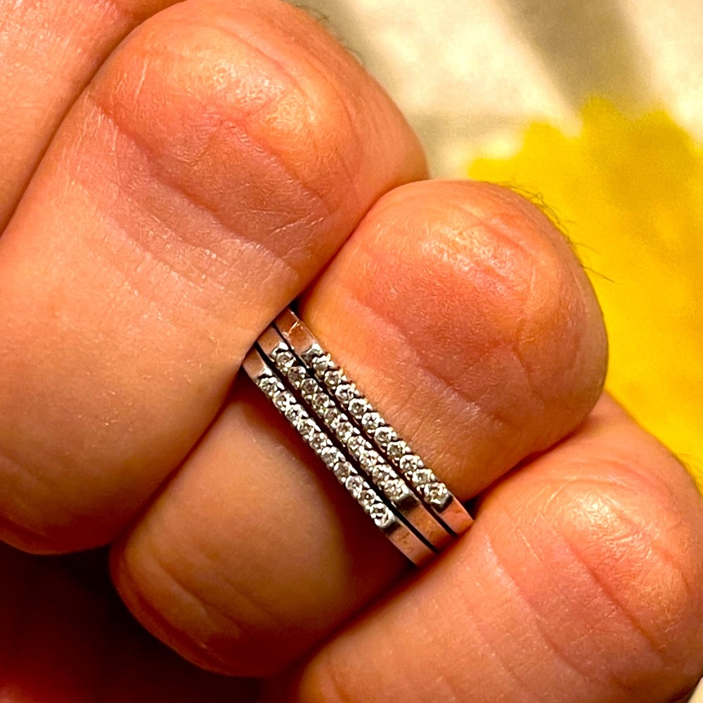 Gold plated over silver stacking rings 💍💍💍